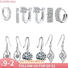 Хит продаж, серебряные двухрядные блестящие серьги из циркония, женские модели, подходящие для подарка на День святого Валентина, оптовая цена от производителя