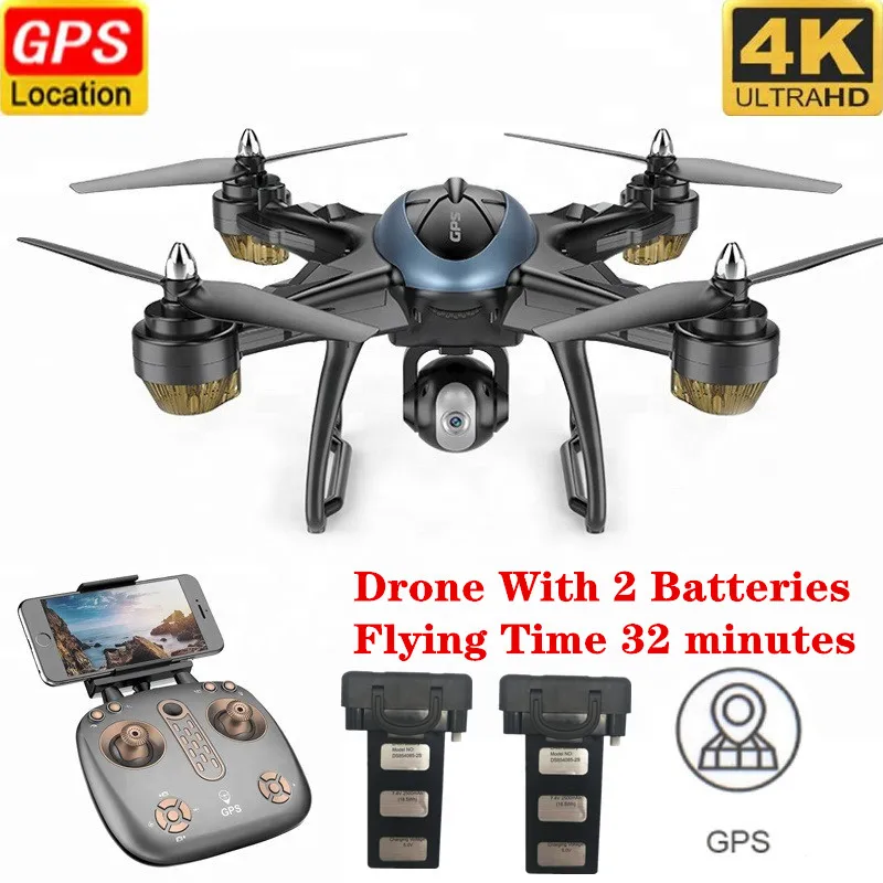 

X38G 4K Drone Dual GPS Drone With HD Camera With 2 batteries R/C ESC Camera Helicopter Quadcopter +Backpack Professional Drone