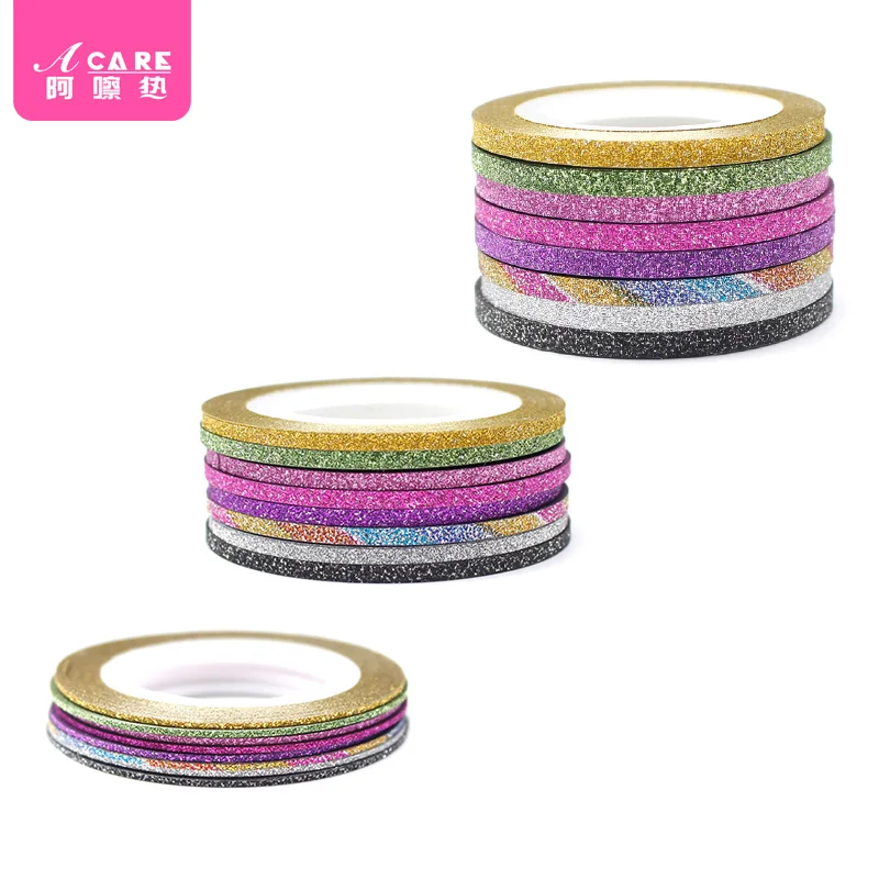 1 мм цвета: золотистый серебристый полосатая наклейка голографическая 3D полоски