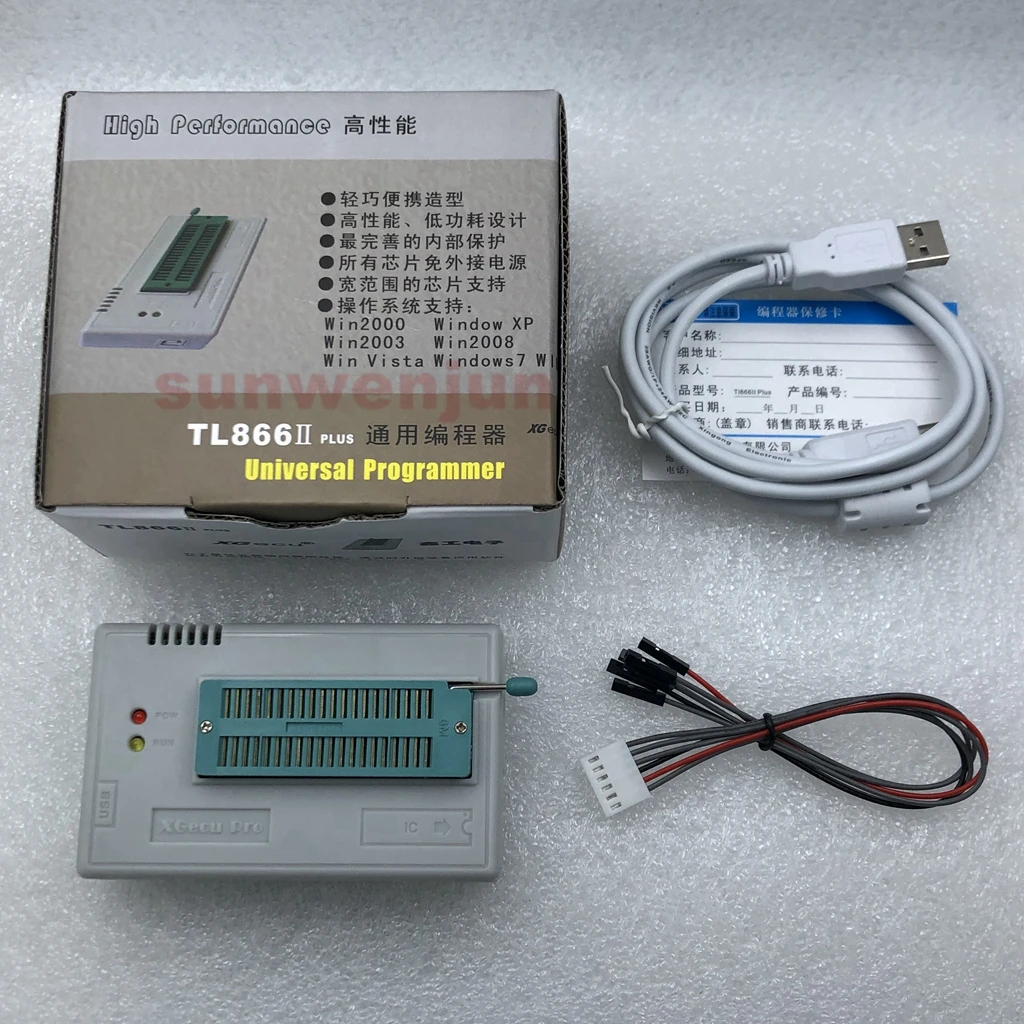 V10.90 XGecu TL866II Plus USB программатор с поддержкой 16000 + IC SPI Flash NAND EEPROM MCU PIC AVR замена TL866A