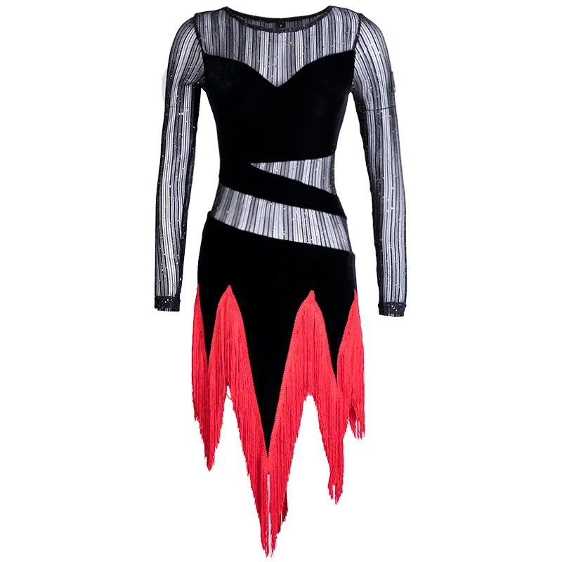 Модное платье для латинских танцев женское танго сальсы ча-ча бальных самбы