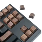Механическая клавиатура ручной работы для Cherry Mx, клавиши из массива орехового дерева, клавиши клавиш на заказ, клавиши клавиатуры, клавиатура, ввод в заднее пространство