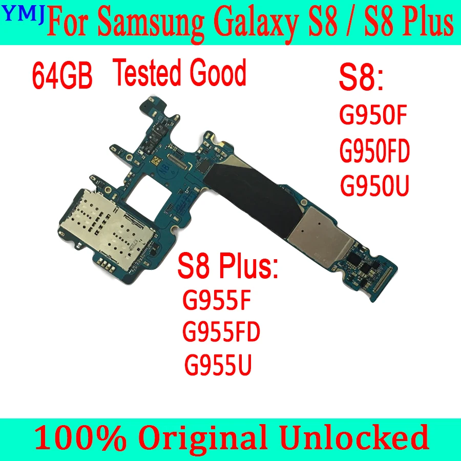 

Original Motherboard For Samsung Galaxy S8 Plus G955F G955FD G955U S8 G950FD G950F G950U 64GB Unlocked MainBoard Europe Version