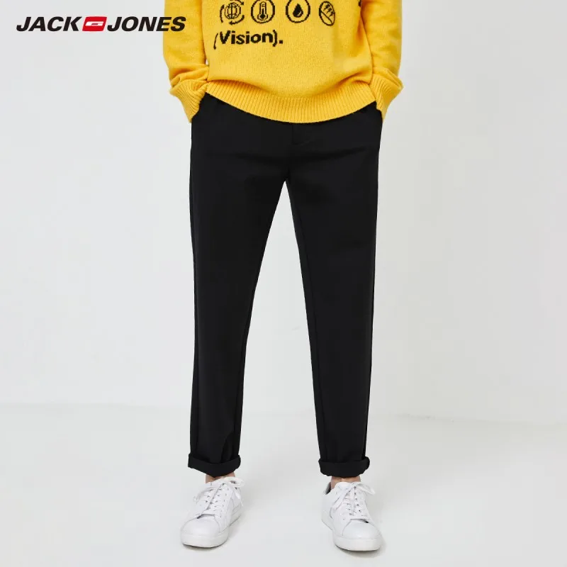 

Мужские укороченные джинсы, слегка зауженные, в деловом стиле, 220114515