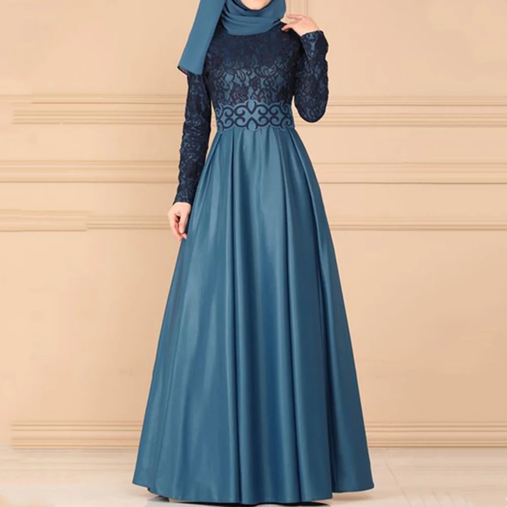 Длинные женские платья Дубай мусульманский кафтан халат для женщин абайя