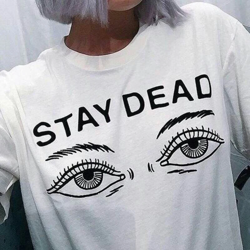 Новинка футболка с 3D принтом в виде глаз и букв женские рубашки повседневные