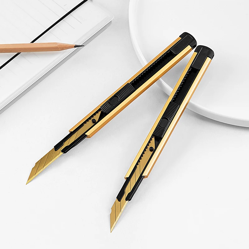 Xiaomi YouPin Fizz Aluminum Alloy Utility Knife Metal Blade Self-locking Design Sharp Angle Pocket Cutter Stationery Supplies |