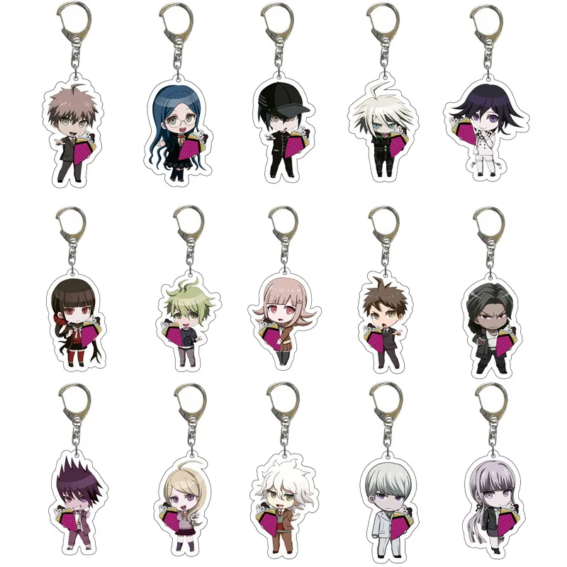 

Danganronpa Double Sided Acrylic Keychain Fans Collection Anime Game Figures Nanami ChiaKi Nagito Komaeda Key Chain Cute Trinket