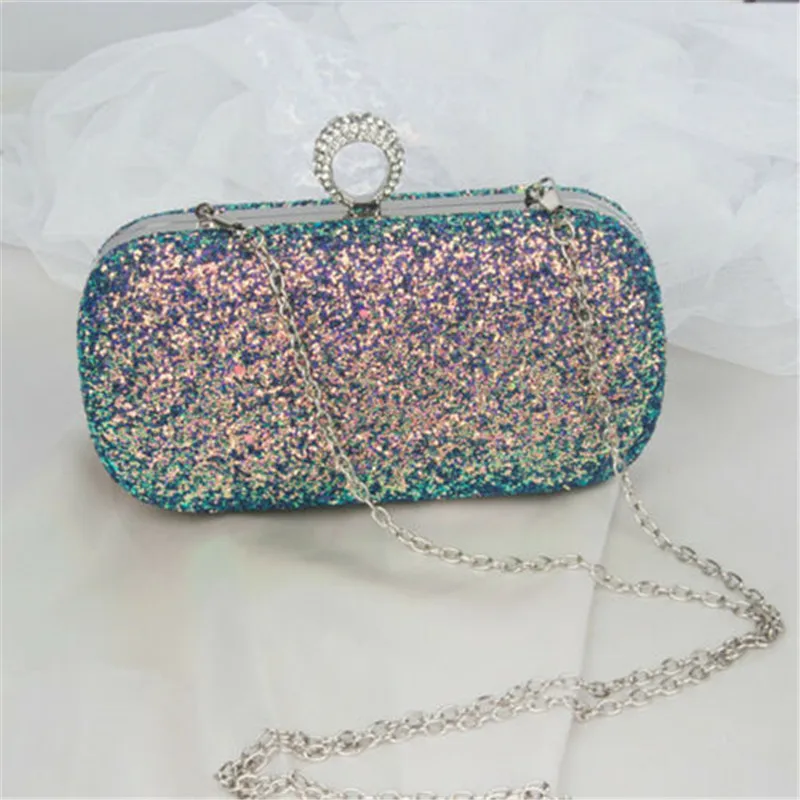 Блестящий женский вечерний клатч с блестками Женская блестящая дизайнерская