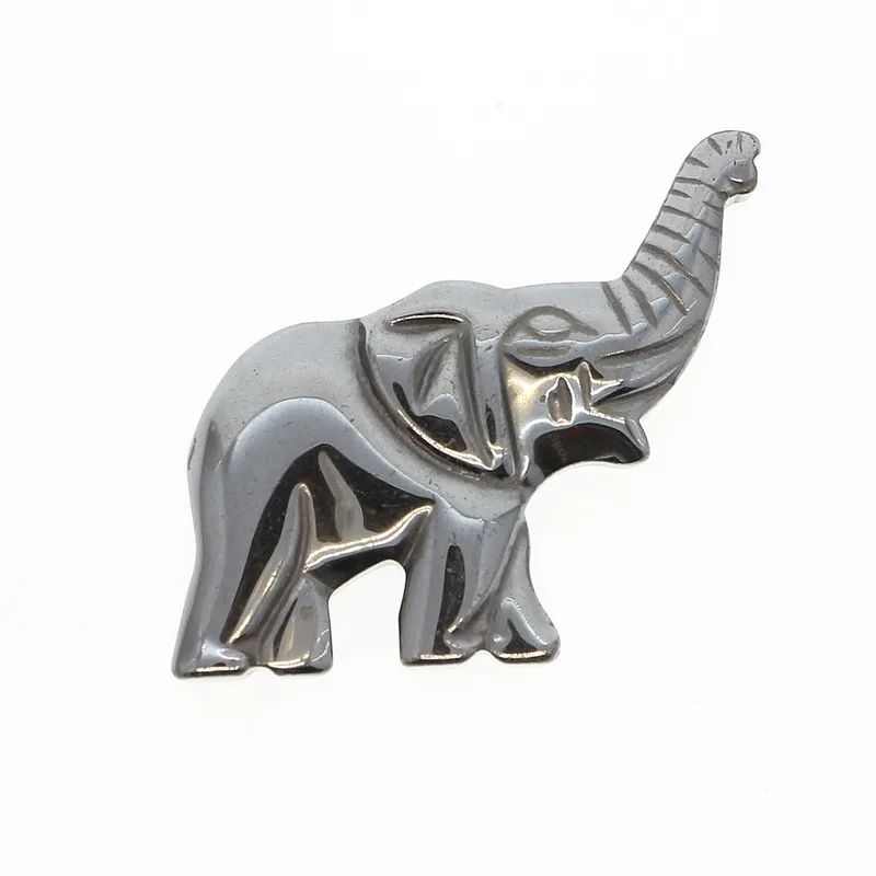 Гематит подвеска слон натуральный черный галлон кулон 42*41 мм ручной работы DIY