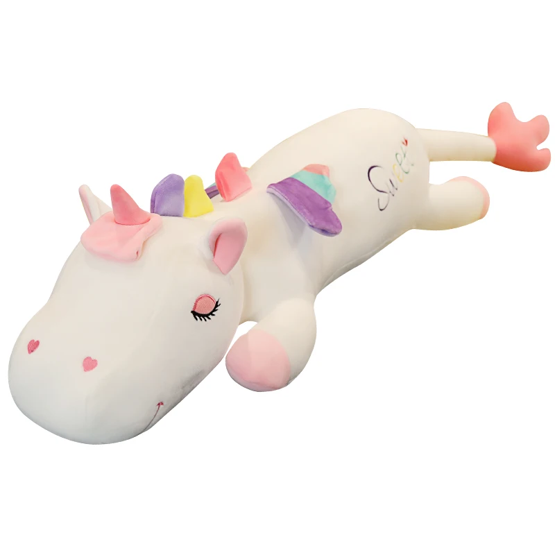 

Azoo NEW High Quality Large Lying Soft Unicorn Toys Stuffed Animal Plush Toys Cute Unicorn Horse Doll Kids Doll for girl Gift