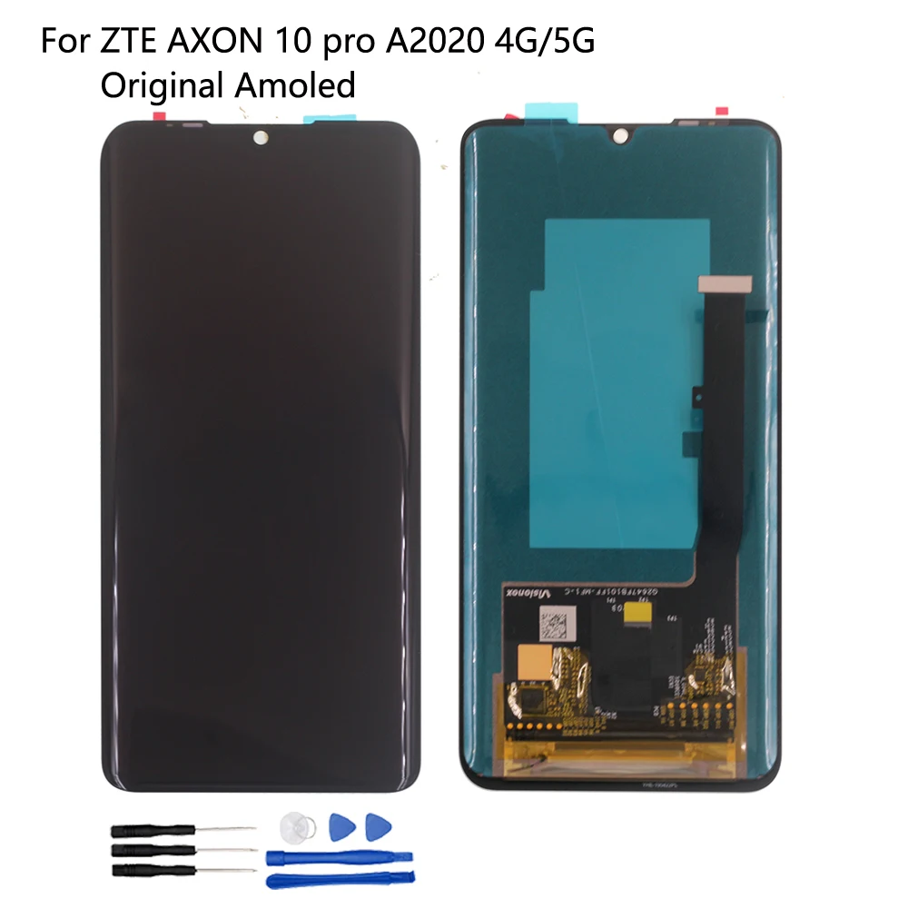 

Оригинальный дисплей AMOLED для ZTE AXON 10 Pro A2020 4G 5G, ЖК-дисплей с сенсорной панелью, дигитайзер в сборе для AXON 10pro A10P3251 LCD