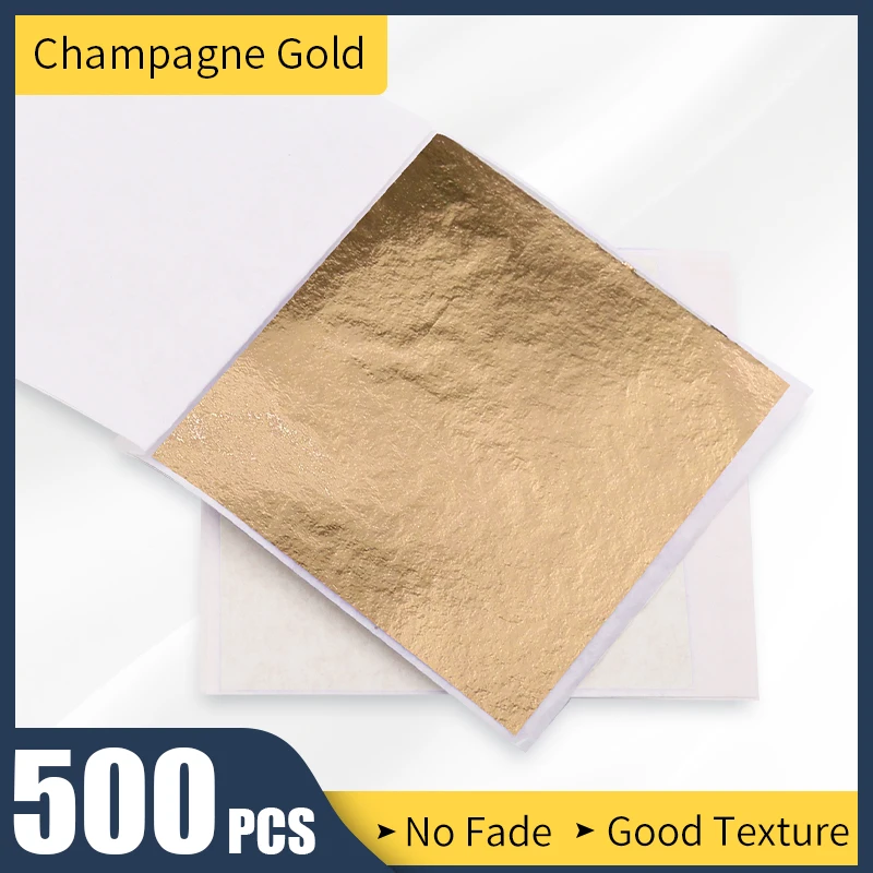 Шампанское Золото Имитация фольги позолоченный лист бумажные листы 8X8.5cm для