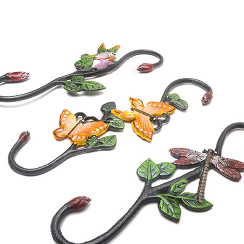 

MXLB Bird Feeder Hanger Metal Plant Hanger Hummingbird Butterfly Design Heavy Duty S Hook for Hanging Plants Wind Chimes