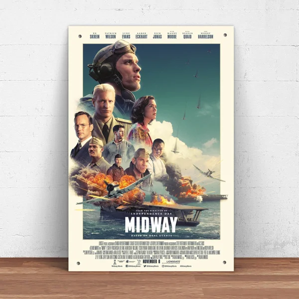 

Midway 2019 Movie Metal Tin Sign Pin Up Metal Sign Metal Decor Wall Sign Wall Decor (20cmx30cm) DJN41