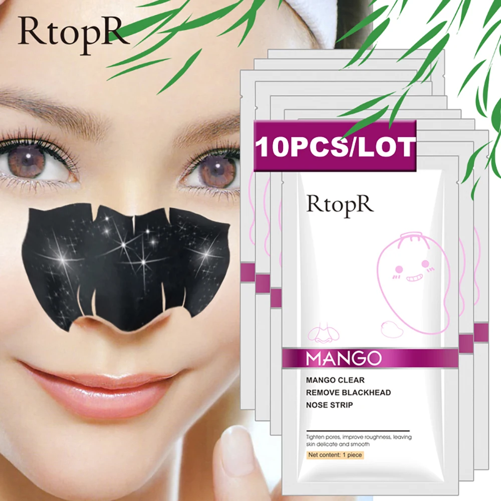 

10pcs New Style Mango Blackhead Remover Nose Mask Acne Treatment Pore Strip Face Lift Firming Black Mask Peeling Acne Treatment