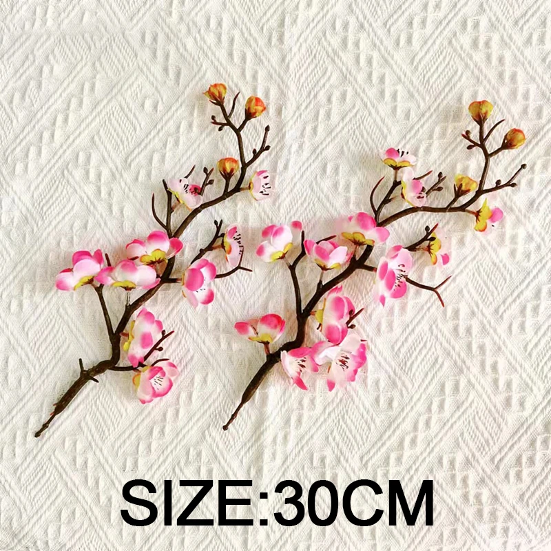 Искусственный букет из ветвей имитация цветков сливы сакуры дерева стола
