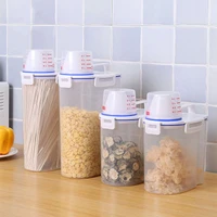 pp food storage box plastic clear container set with pour lids kitchen storage bottles jars dried grains tank 1 9l 2 5l 3l