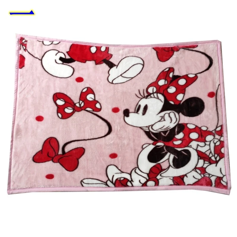 Minnie 380g Дисней мультфильм Микки Минни Маус запутанное детское одеяло s мини пледы 70x100 см маленькое одеяло для ребенка на кровать кроватка самолет автомобиль - Цвет: Minnie 380g