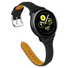Тонкий ремешок из натуральной кожи 20 мм 22 мм для Samsung Galaxy Watch 4 44 мм 40 мм Classic 46 мм Active 2, ремешок для Samsung Gear S3 forttier