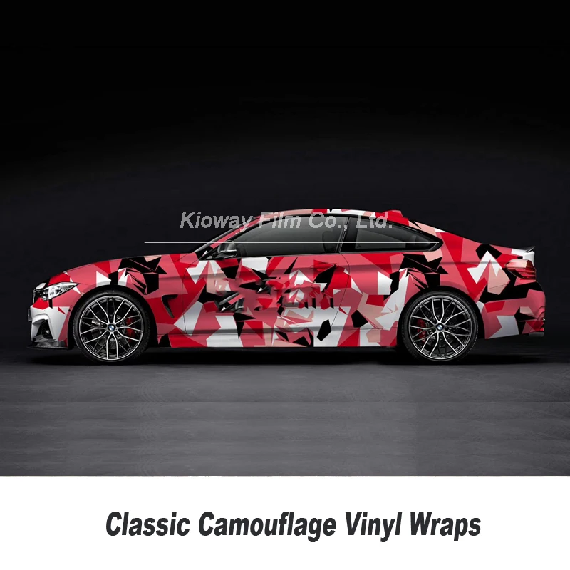 Черно серая камуфляжная Виниловая пленка для отделки автомобиля наклейка на