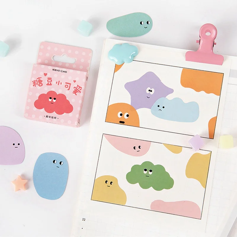 46 шт./пакет Канцтовары Мультяшные наклейки милые конфетные Kawaii липкая бумага