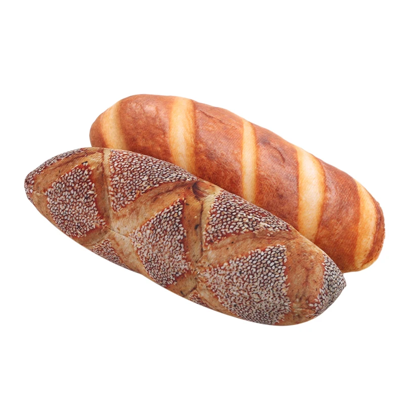 Long Butter Bread Meat Floss Sesame Pizza Steak Pillows Food Plush Pillow Simulated Snack Decoration Backrest Cushion | Дом и сад
