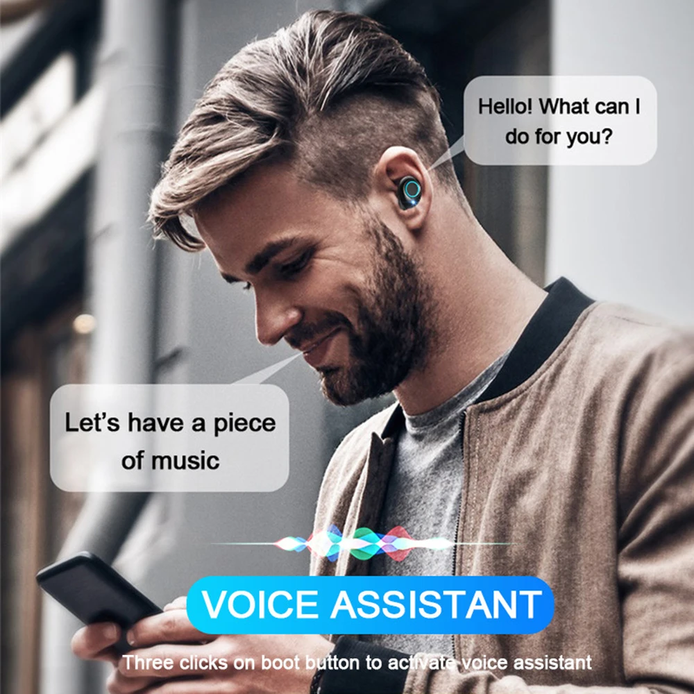 TWS Bluetooth V5.0 наушники TWS беспроводные 8D стерео наушники спортивные наушники 2500 мАч power Bank гарнитура для xiami iPhone samsung