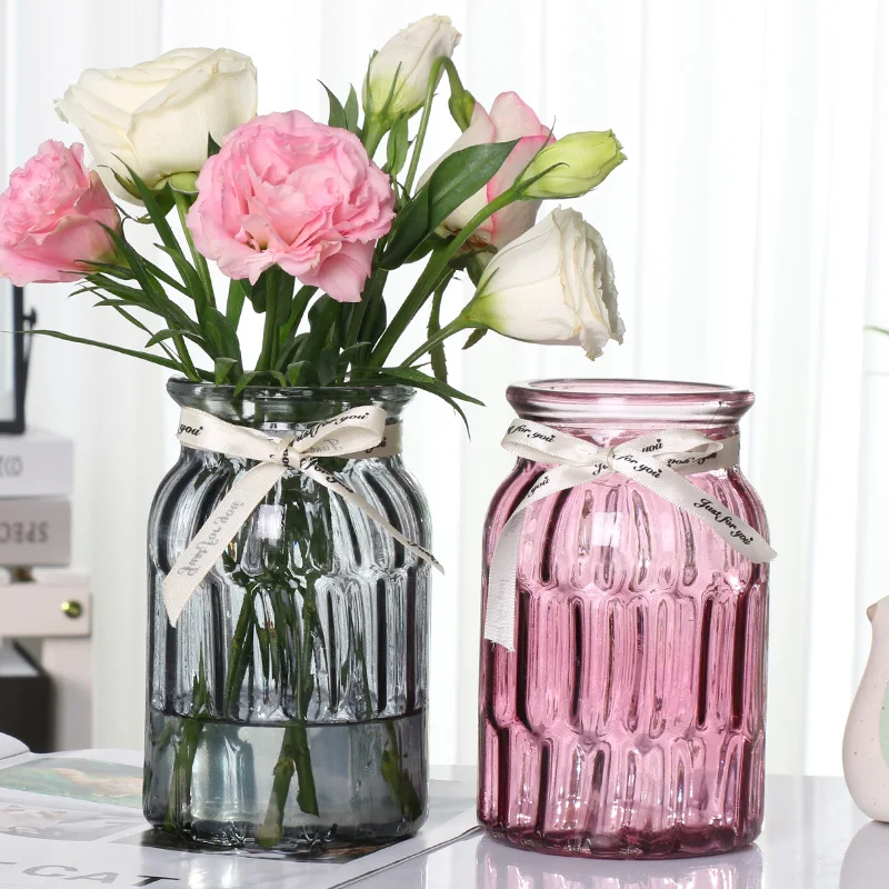 

Минималистичная креативная стеклянная ваза, украшение для гостиной, Настольная Ваза для гидропонных растений