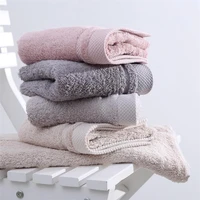 super soft strong absorption cotton towel real long staple cotton hand towel for bathroom white grey pink home hotel hand towel