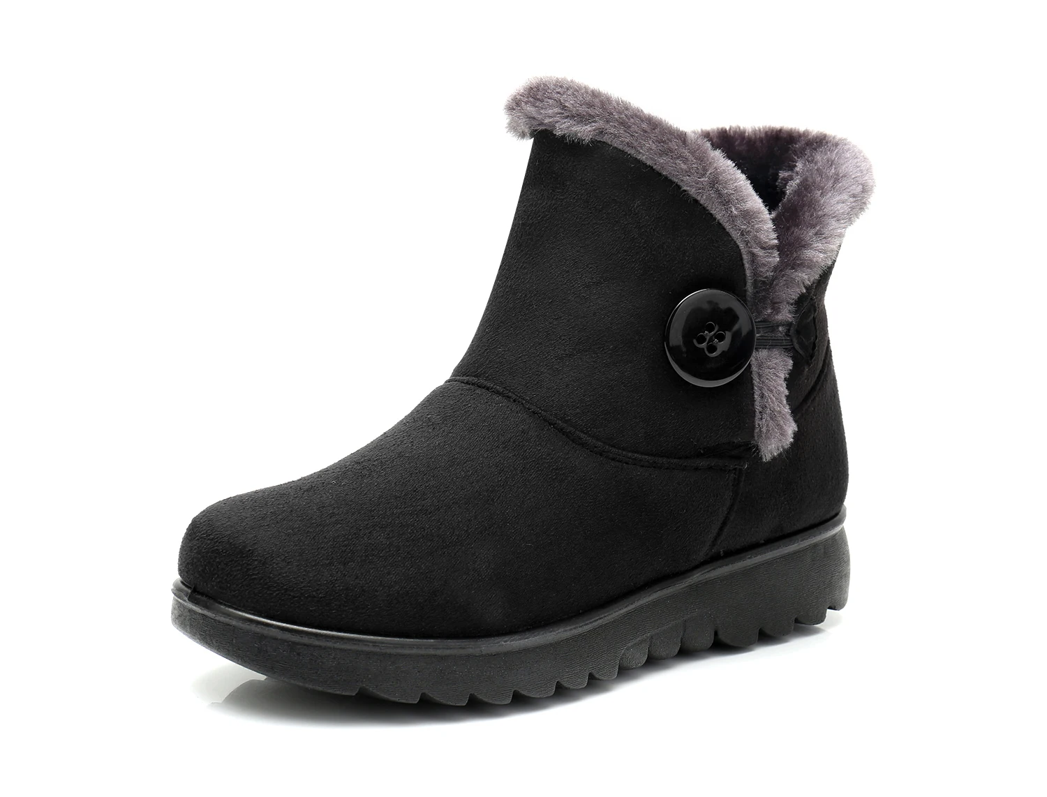 st481 black Зимние сапоги женские зимние теплые меховые женские модные ботильоны на платформе с пряжкой удобная повседневная женская обувь; большие размеры; st480 - Цвет: st481 black