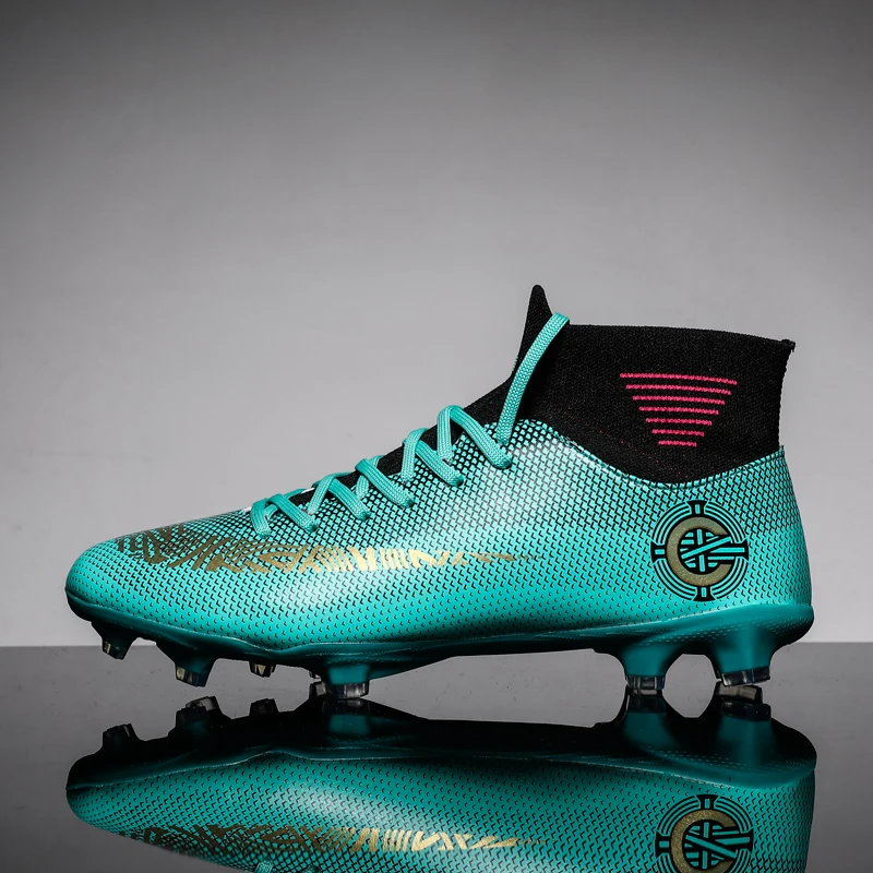 2022 New Adult Soccer Boots Men Professional Soccer Cleats Light High-top Men's Football Shoes Long Spikes Football Sneakers Men