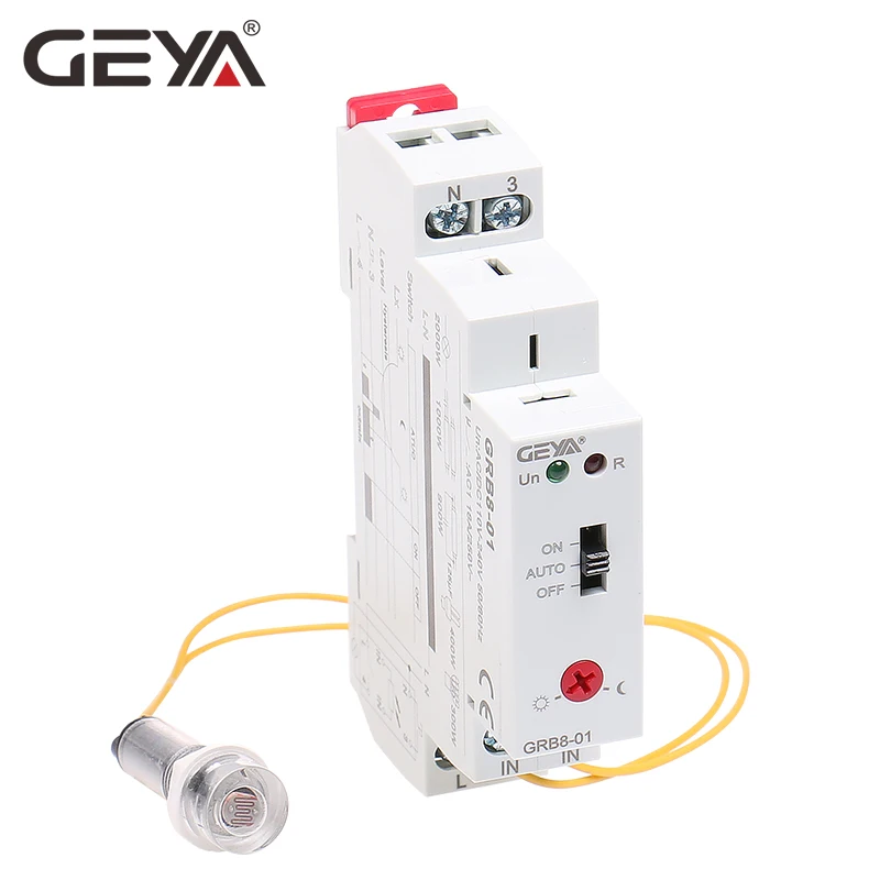 10 шт. Бесплатная доставка GEYA GRB8 01 выключатель света с внешним fotosensor AC110V 240V 50 Гц 60
