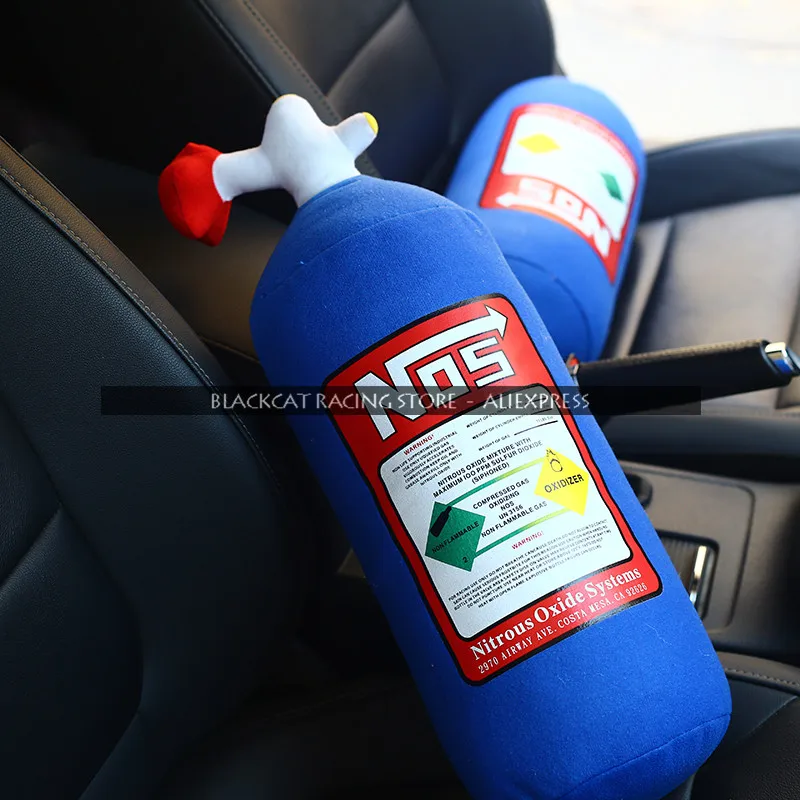 JDM NOS бутылочка спинка плюшевая игрушка Турбокомпрессор туристический автомобиль откинутый назад подушка украшение на заднее сиденье Hellaflush отдых