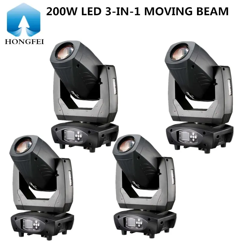 4 шт/200W led 3 в 1 перемещающаяся головка светильник DMX 512 светодиодный излучающий