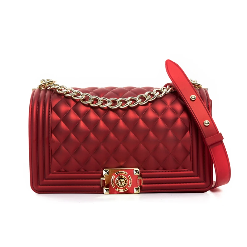 

Wholesale candy women handbags 2020 colorful rainbow silicone/PVC lady shoulder crossbody bag jelly purse