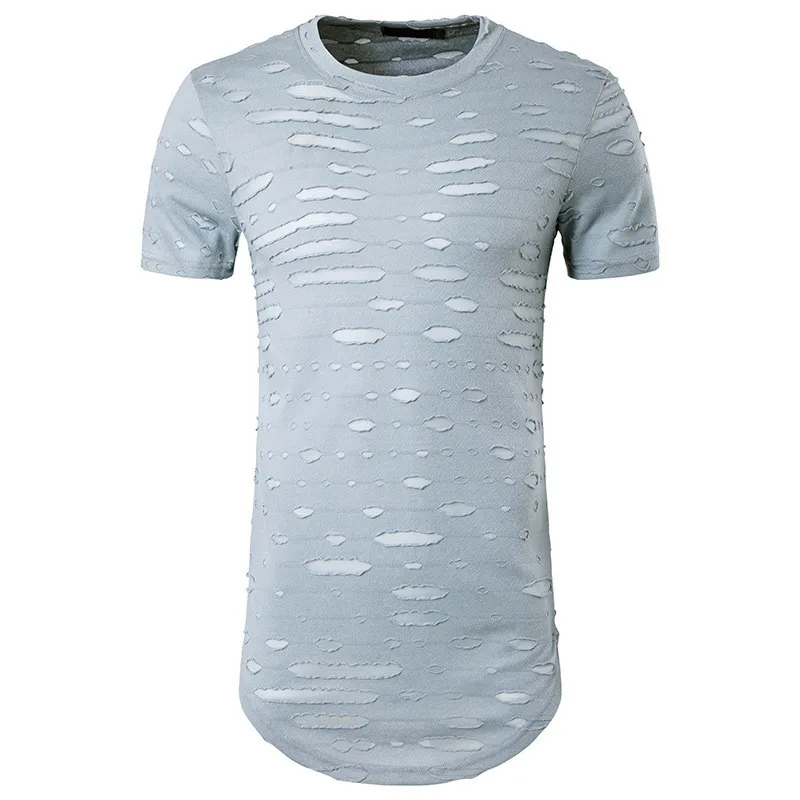 

L-spring and summer Men's Fashion T-shirt the wild white casual trend men's T-shirt sports T-shirt