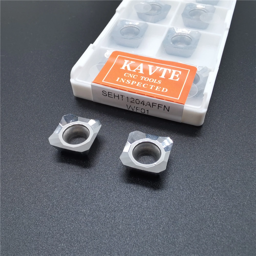 

KAVTE 10PCS SEHT1204 H01 Carbide inserts Aluminum Face Milling Cutter Tools High Quality Blade Lathe Cutter Plate Turning Tool