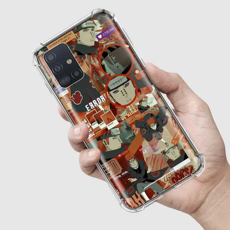 

Case For Samsung Galaxy A51 A71 M51 A41 A31 A21s A21 M31 M21 Airbag Anti-Fall TPU Sac Phone Capa Covers Anime Naruto Collage