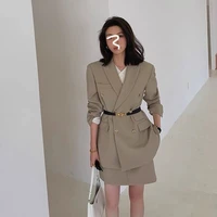 elegant suits set chic office lady blazer jacket mini skirt high street suit outwear skirt two pieces 2021 spring autumn new