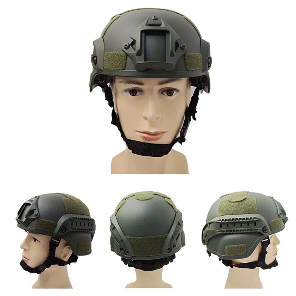 Tactical ABS Helmet Adjustable Military w/ Side Rails Outdoor Painball CS SWAT Riding Protect Gear |
