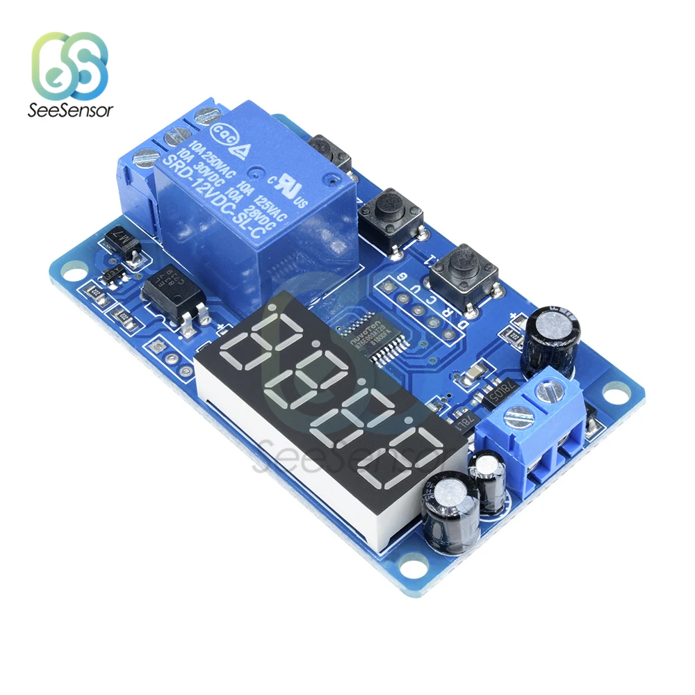 DC 12V LED Digital Time Delay Relay Trigger Timer Control Cycle Adjustable On Off Switch Module 4 Digit | Обустройство дома
