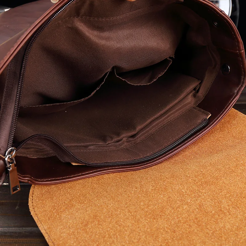 

mixtx 2020 Fashion Vintage Men Business Backpack Classic Teenager School Bag High Quality Crazy-horse Leather Laptop Bag