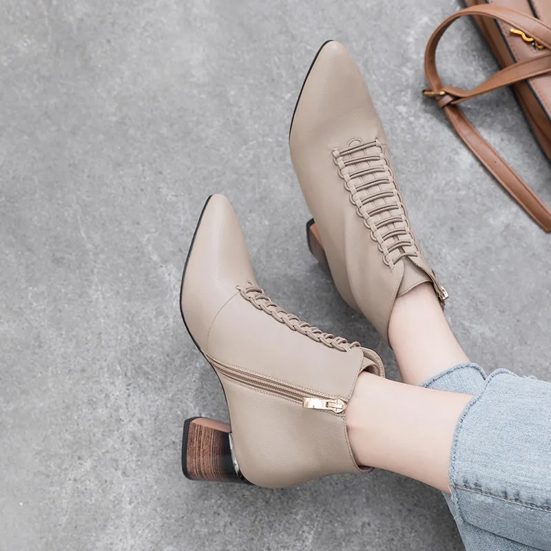 Smirnova Новое поступление 2020 зимние осенние женские сапоги с острым носком