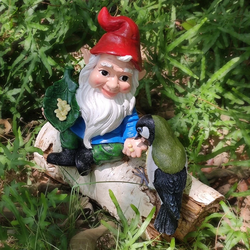 

Gnome Garden Statue Outdoor Garden Ornament Cute Cartoon Sculpture Creative Art Crafts Home Craft Work Decor Gardening