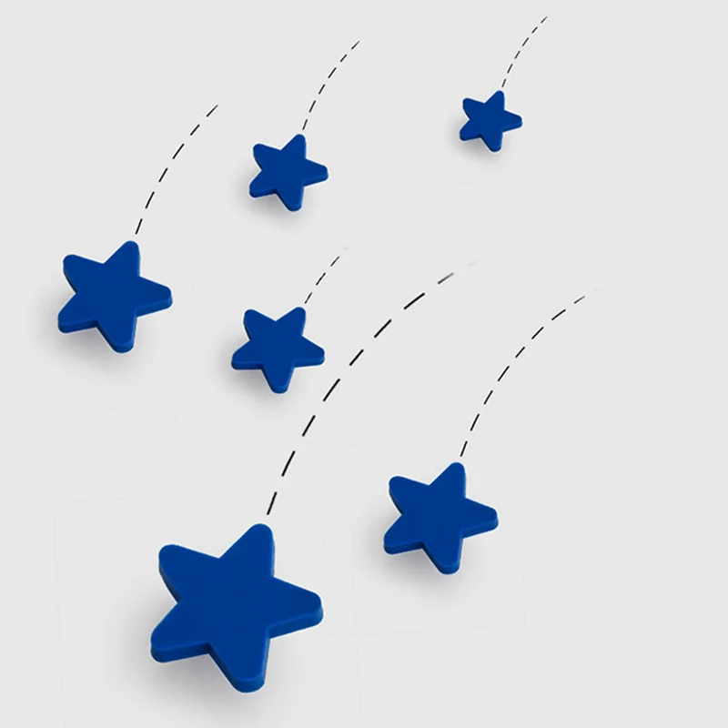 Мебельная фурнитура резиновые дверные ручки Милая Синяя Звезда Луна облако