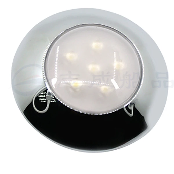 Silver 75mm Круглый светодиодный свет купола теплый белый автомобиль внутренние потолочные светильники для 12-24 в морской лодки яхты каравен дома - Испускаемый цвет: Silver 75mm