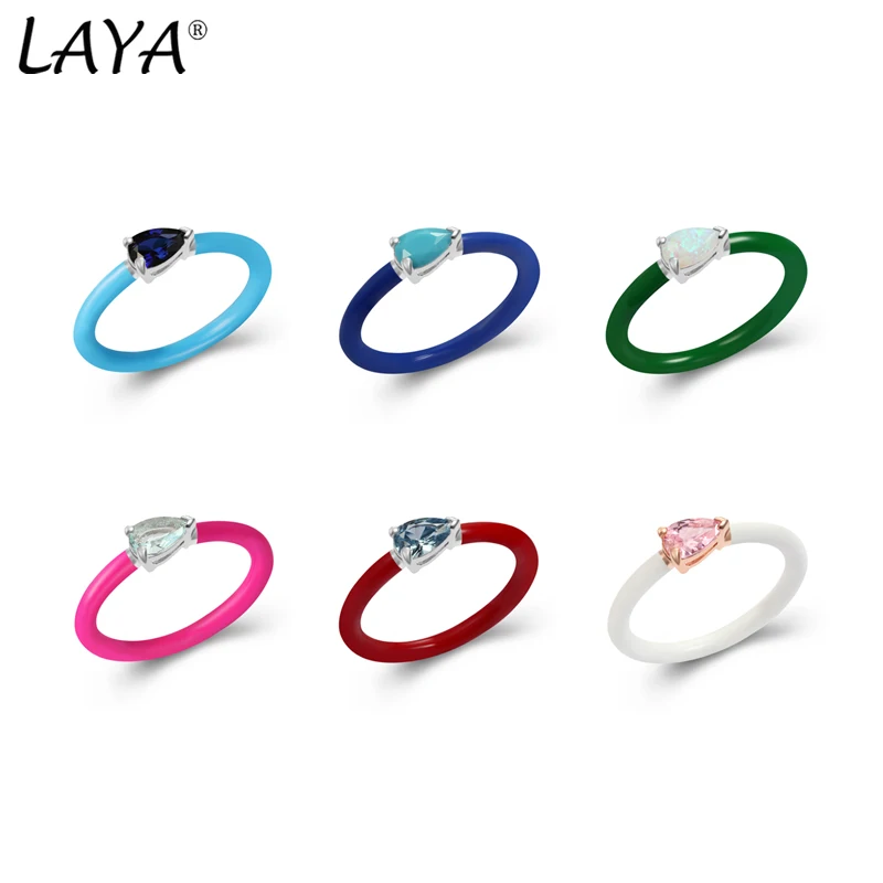 Женское кольцо из серебра 925 пробы с искусственным кристаллом | AliExpress