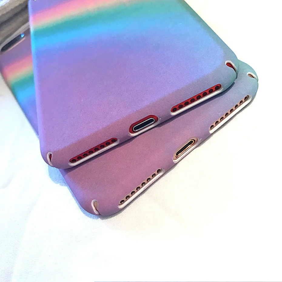 original rainbow Phone Case for iPhone 6 6s 7 8 6Plus 6sPlus 7Plus 8Plus X XR XSMAX Hard PC Frosted touch pink women girl |