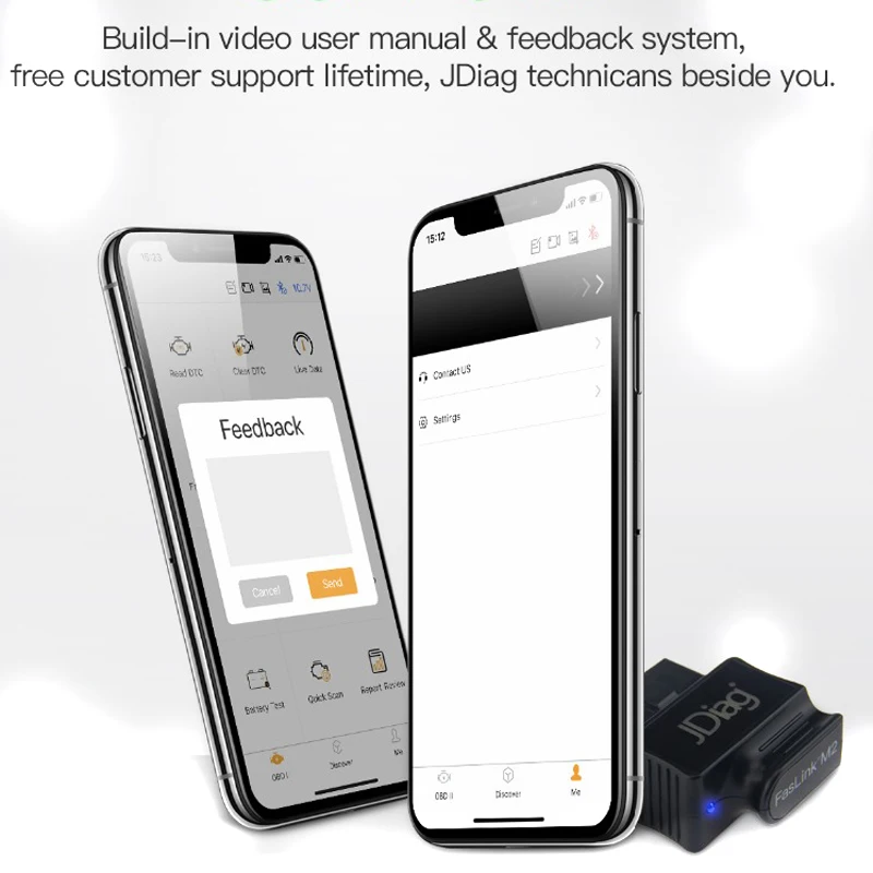 JDiag Faslink M2 Bluetooth 4 2 OBD2 сканер проверка двигателя считыватель световых кодов